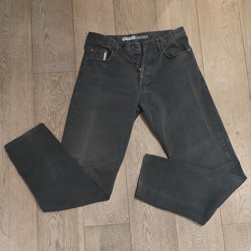 VTG Matinique Jeans N.West Milano Made in Italy Button Fly Grey Denim Mens 31x32